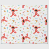 Aangepaste Elmo Crayon Patroon Verjaardag Cadeaupapier (Vlak)