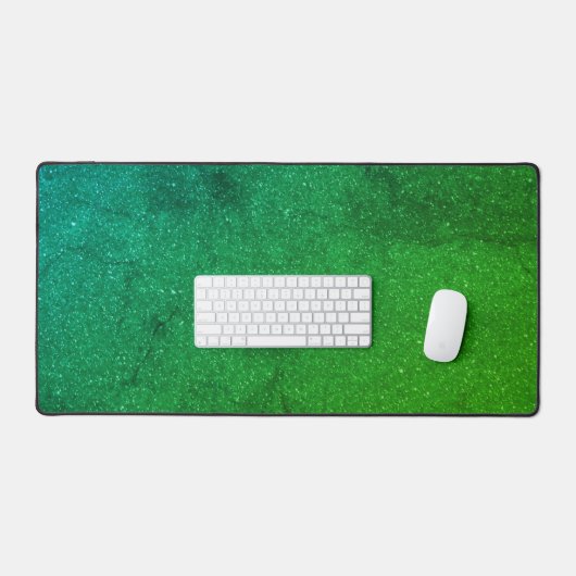Aangepaste Emerald Gradient Desk Mat - Slank & Fri (Keyboard & Muis)