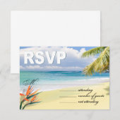 AANGEPASTE EMERALD WATEREN RSVP (Beach) Kaartje (Voorkant / Achterkant)