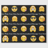 Aangepaste Emoji-tekst/bericht Cadeaupapier (Vlak)