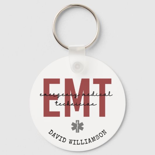 Aangepaste EMT-noodtechnicus Sleutelhanger (Voorkant)