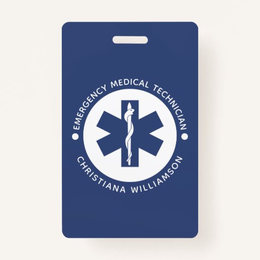 Aangepaste EMT Symbool Medische technicus Badge (Voorkant)