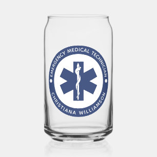 Aangepaste EMT Symbool Medische technicus Blikvorm Glas