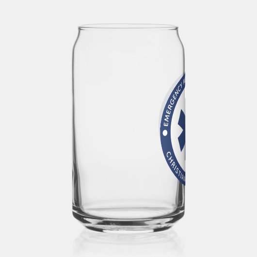 Aangepaste EMT Symbool Medische technicus Blikvorm Glas (Rechts)