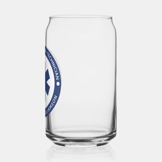 Aangepaste EMT Symbool Medische technicus Blikvorm Glas (Links)