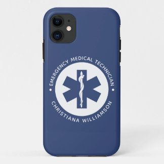 Aangepaste EMT Symbool Medische technicus iPhone 11 Hoesje