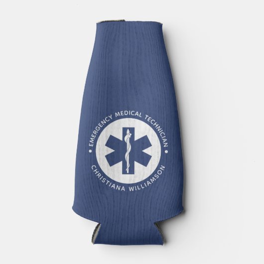 Aangepaste EMT Symbool Medische technicus Flesjeskoeler (Voorkant)