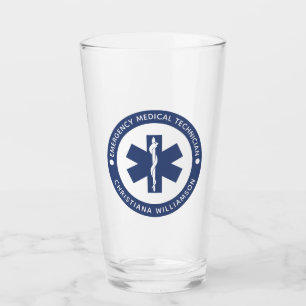 Aangepaste EMT Symbool Medische technicus Glas