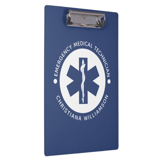 Aangepaste EMT Symbool Medische technicus Klembord (Rechts)