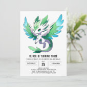 Aangepaste Enchanted Dragon Birthday Kaart (Staand voorkant)