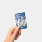 Aangepaste engelenvleugels van herdenkingshart fot badge (Handheld)