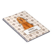 Aangepaste Engelse Cocker Spaniel Notitieboek Scha (Rechterzijde)