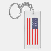 Aangepaste Engelse vlag Amerikaanse vlag omkeerbaa Sleutelhanger (Voorkant Links)