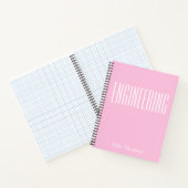 Aangepaste Engineering Simple Graph Papierroze Notitieboek (Binnen)