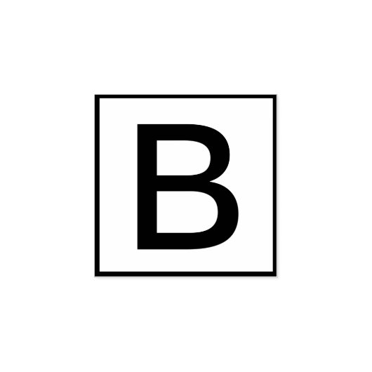 Aangepaste enkele letter 	rubberstempel (Afrduk)