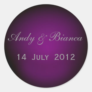 Aangepaste envelop afdichtingen in pruim ronde sticker