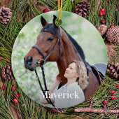 Aangepaste Equine Foto Paard Liefhebber Gepersonal Keramisch Ornament
