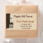 Aangepaste esdoornsiroop Business Label (Insitu)