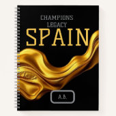Aangepaste España Workspace QR-code | Champions Le Notitieboek (Voorkant)