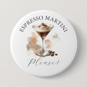 Aangepaste Espresso Martini Buttonnen Ronde Button 7,6 Cm