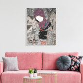 Aangepaste esthetiek Japan Kimono Canvas Afdruk (Insitu (Woonkamer))