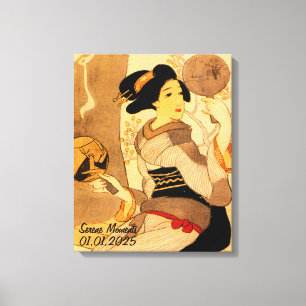 Aangepaste esthetiek Japan Kimono Canvas Afdruk