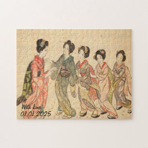 Aangepaste esthetische Japan Kimono illustratie Legpuzzel