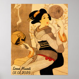 Aangepaste  esthetische Japan Kimono Wall Art Poster