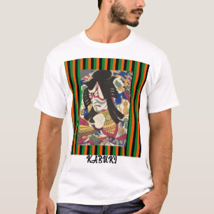 Aangepaste esthetische Japanse Kabuki kunst T-shirt
