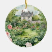 Aangepaste esthetische Waterverf Irish VIllage Cot Keramisch Ornament (Voorkant)