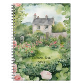 Aangepaste esthetische Waterverf Irish Village Cot Notitieboek (Voorkant)