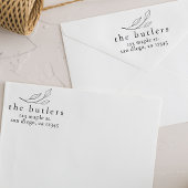 Aangepaste Eucalyptus hout retour adres stempel