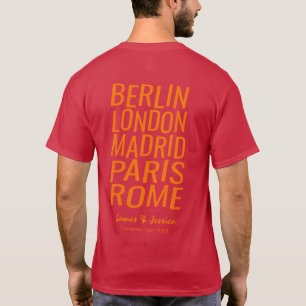 Aangepaste Europese rondleiding voor grote steden  T-shirt