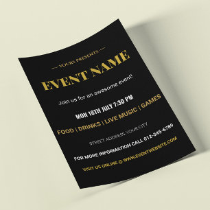 Aangepaste evenementnaam Feest & Concert Design Flyer