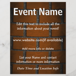 Aangepaste Event Brick Wall Flyer