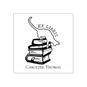 Aangepaste Ex Libris, Bibliotheek Schattige Katten Rubberstempel (Afrduk)