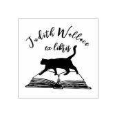 Aangepaste Ex Libris  Cat Library Boeken Rubberstempel (Afrduk)