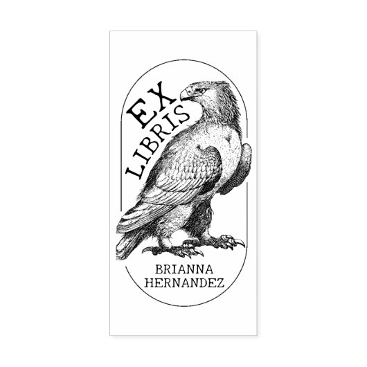 Aangepaste Ex Libris  Eagle, Boek Rubberstempel (Afrduk)
