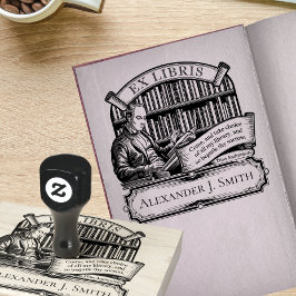 Aangepaste Ex Libris Elegante Vintage Klassieke Qu Rubberstempel