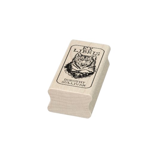 Aangepaste Ex Libris, Forest Wolf Library Boek Rubberstempel (Stempel)