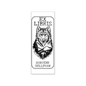 Aangepaste Ex Libris, Forest Wolf Library Boek Rubberstempel (Afrduk)