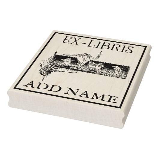 Aangepaste Ex-Libris Maple Wood Stamp Rubberstempel (Stempel)