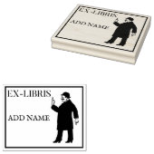 Aangepaste Ex-Libris Maple Wood Stamp Rubberstempel (Gestempeld)