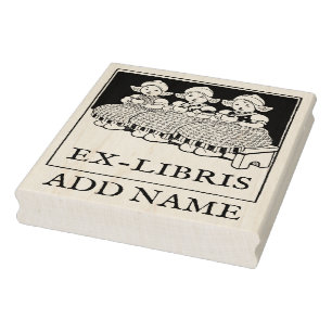 Aangepaste Ex-Libris Maple Wood Stamp Rubberstempel