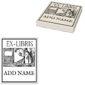 Aangepaste Ex-Libris Maple Wood Stamp Rubberstempel (Gestempeld)