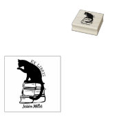 Aangepaste Ex Libris, Moderne Bibliotheek Schattig Rubberstempel (Gestempeld)