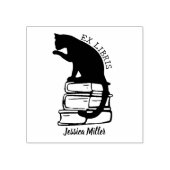 Aangepaste Ex Libris, Moderne Bibliotheek Schattig Rubberstempel (Afrduk)
