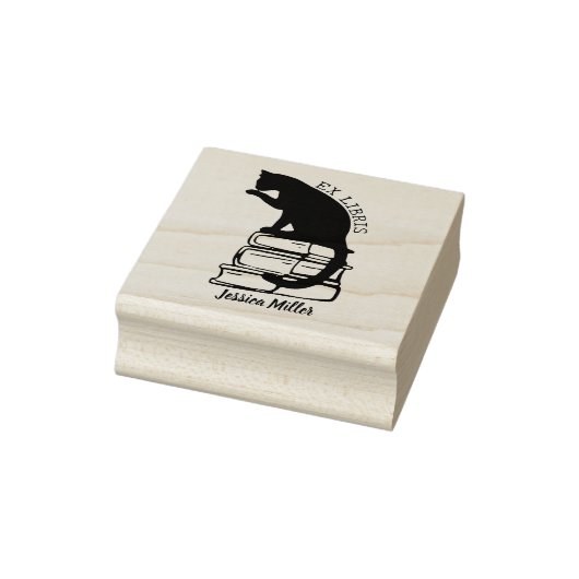 Aangepaste Ex Libris, Moderne Bibliotheek Schattig Rubberstempel (Stempel)