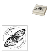 Aangepaste Ex Libris  Vlinder, Boek Rubberstempel (Gestempeld)
