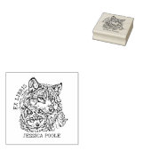 Aangepaste Ex Libris Wolf Boekplaat Rubberstempel (Gestempeld)
